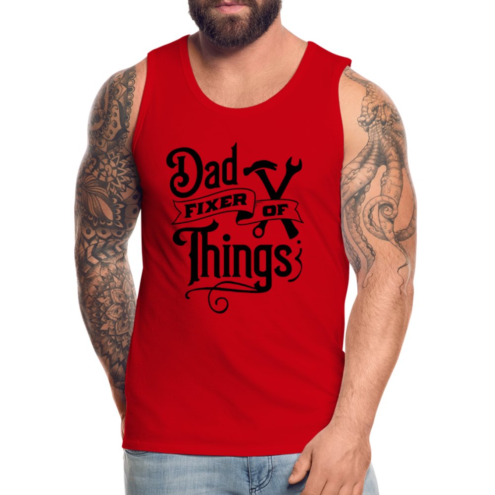 Dad Fixer of Things Men’s Premium Tank Top - heather gray