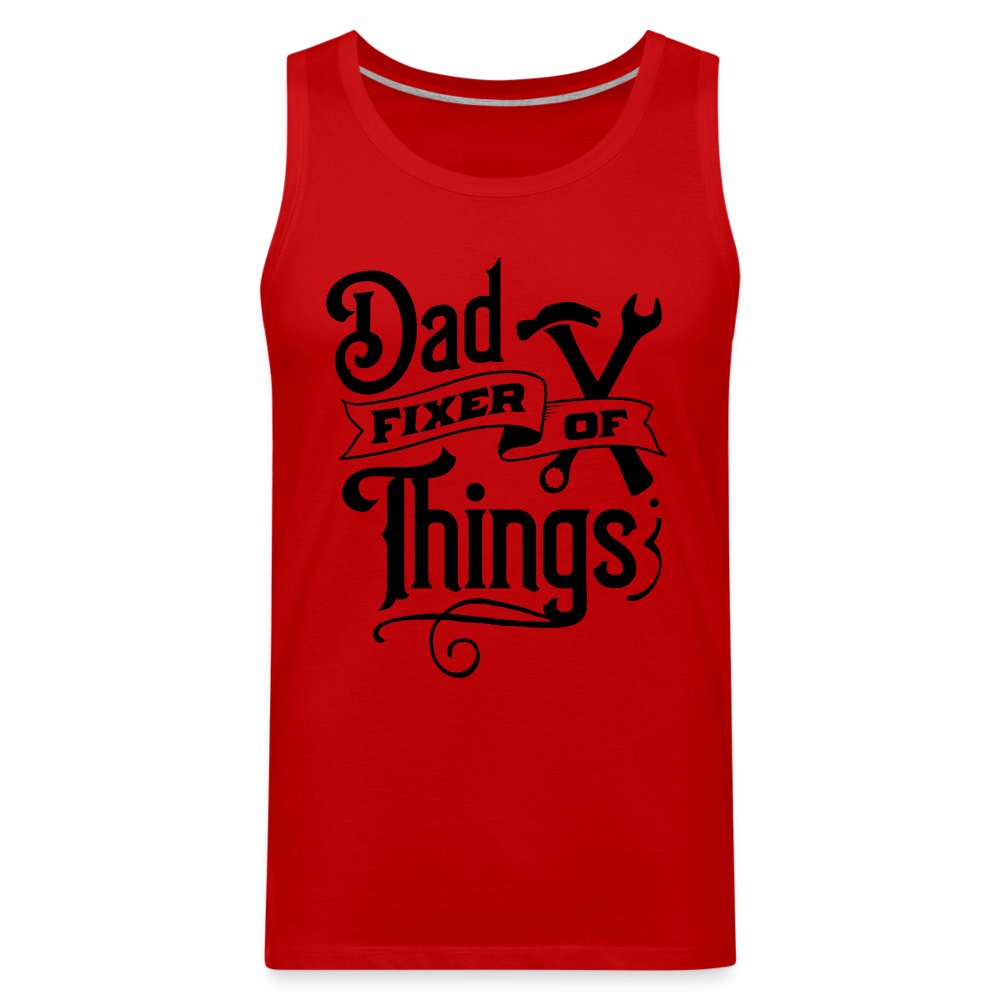 Dad Fixer of Things Men’s Premium Tank Top - red