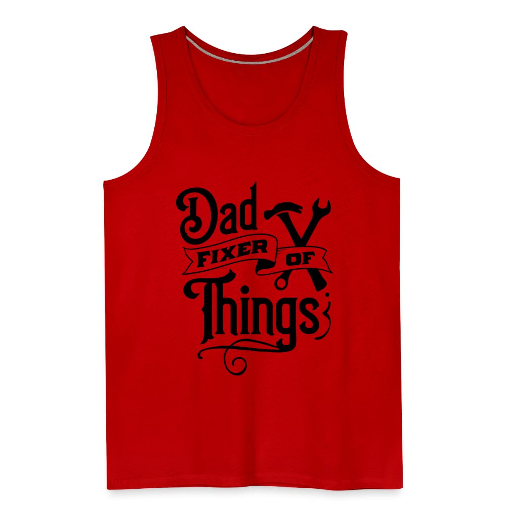 Dad Fixer of Things Men’s Premium Tank Top - red