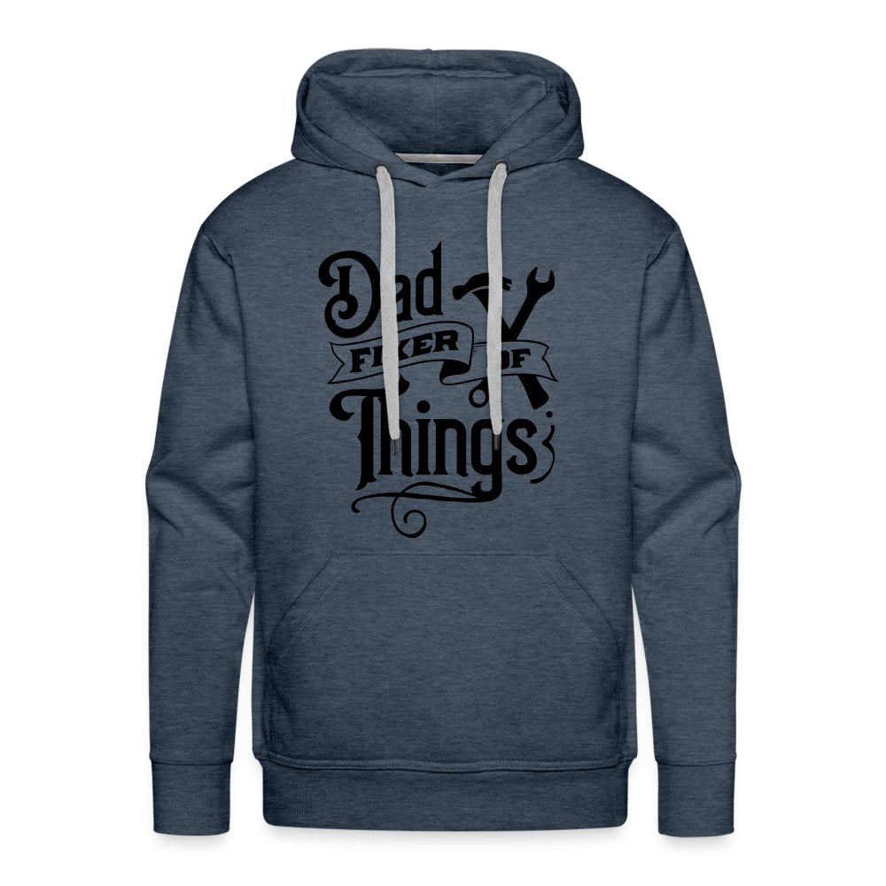 Dad Fixer of Things Premium Hoodie - heather denim