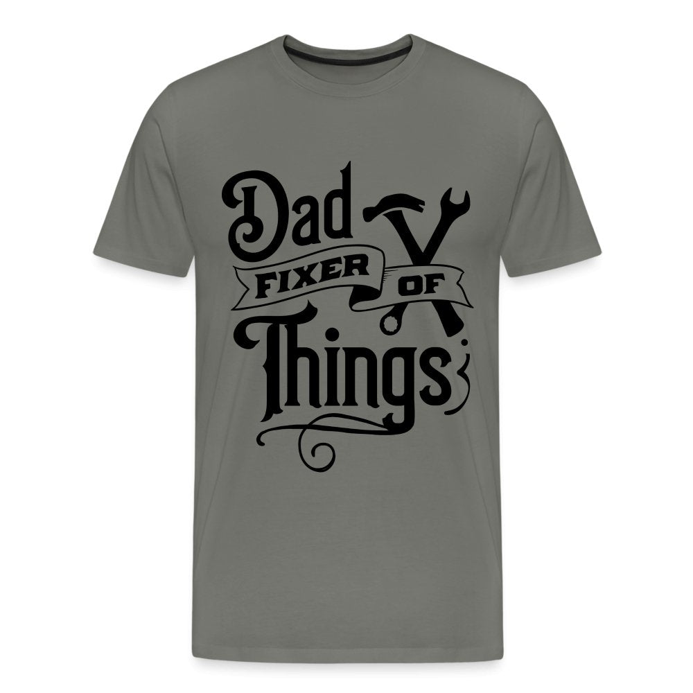 Dad Fixer of Things Premium T-Shirt - asphalt gray