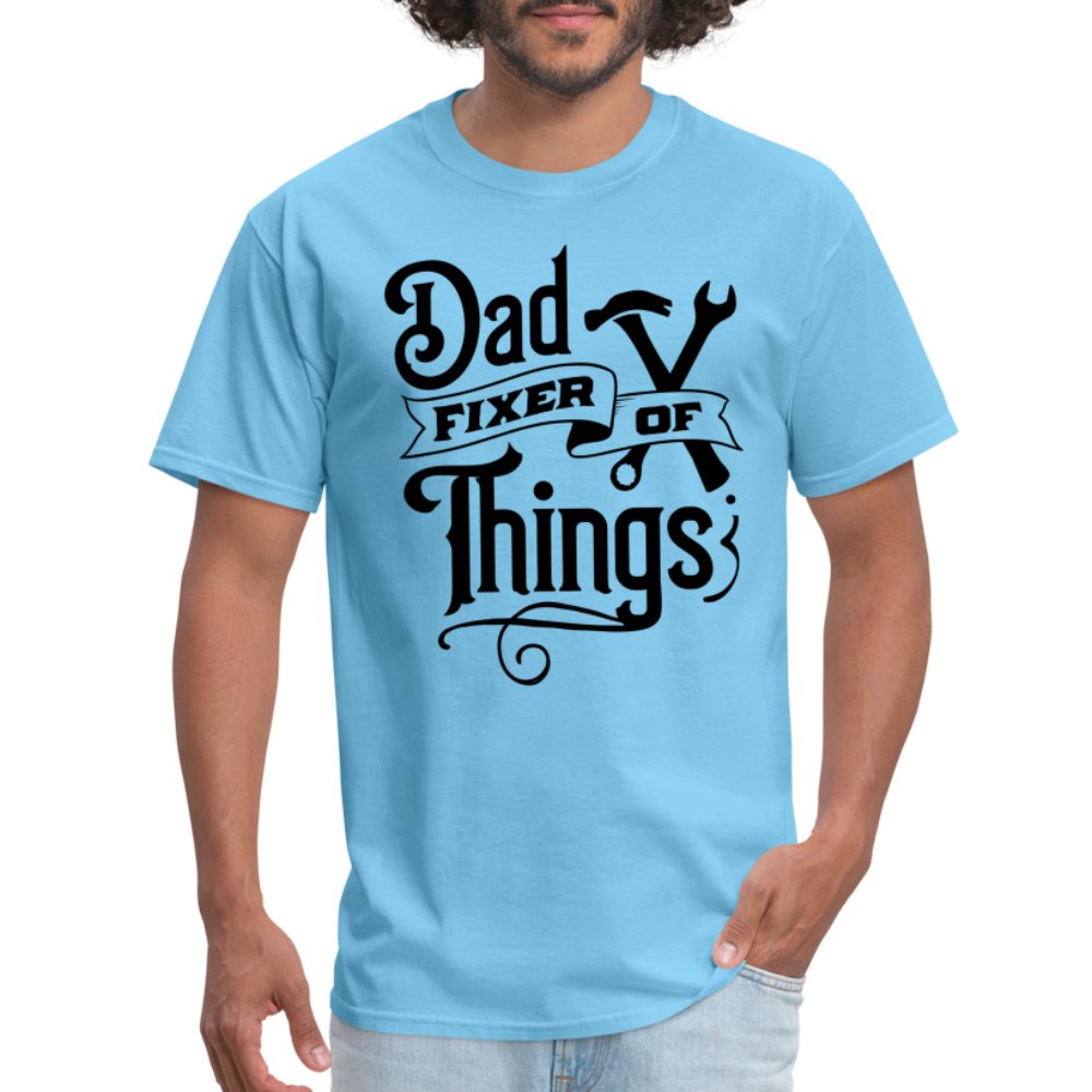 Dad Fixer of Things T-Shirt - aquatic blue