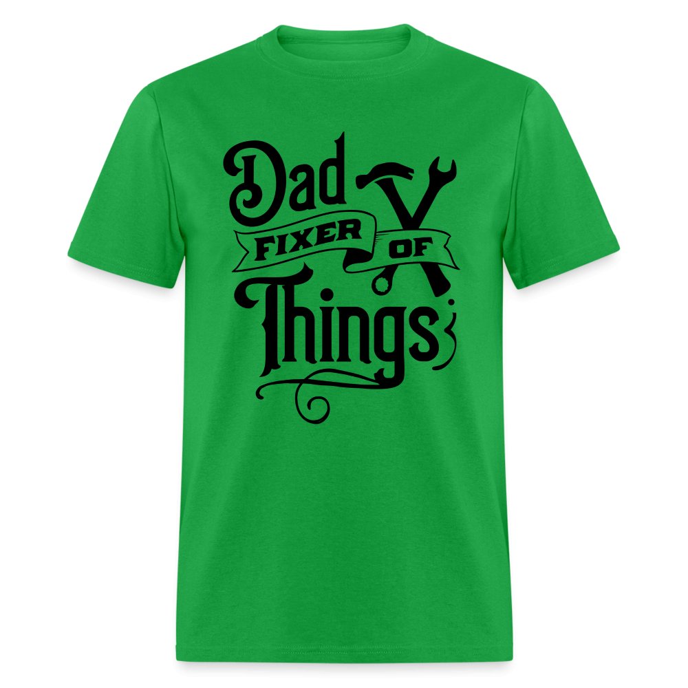 Dad Fixer of Things T-Shirt - bright green