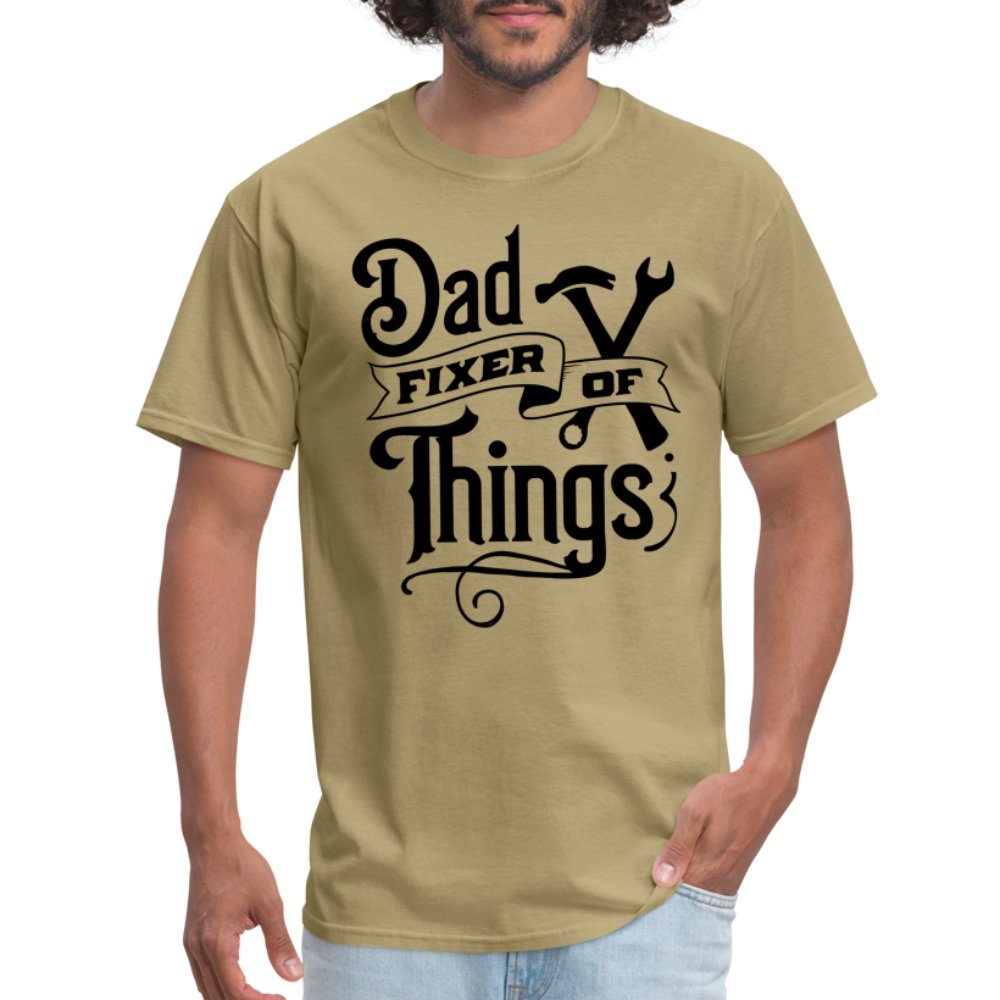 Dad Fixer of Things T-Shirt - khaki