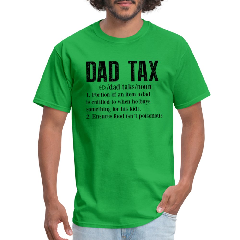 Dad Tax Definition T-Shirt - bright green