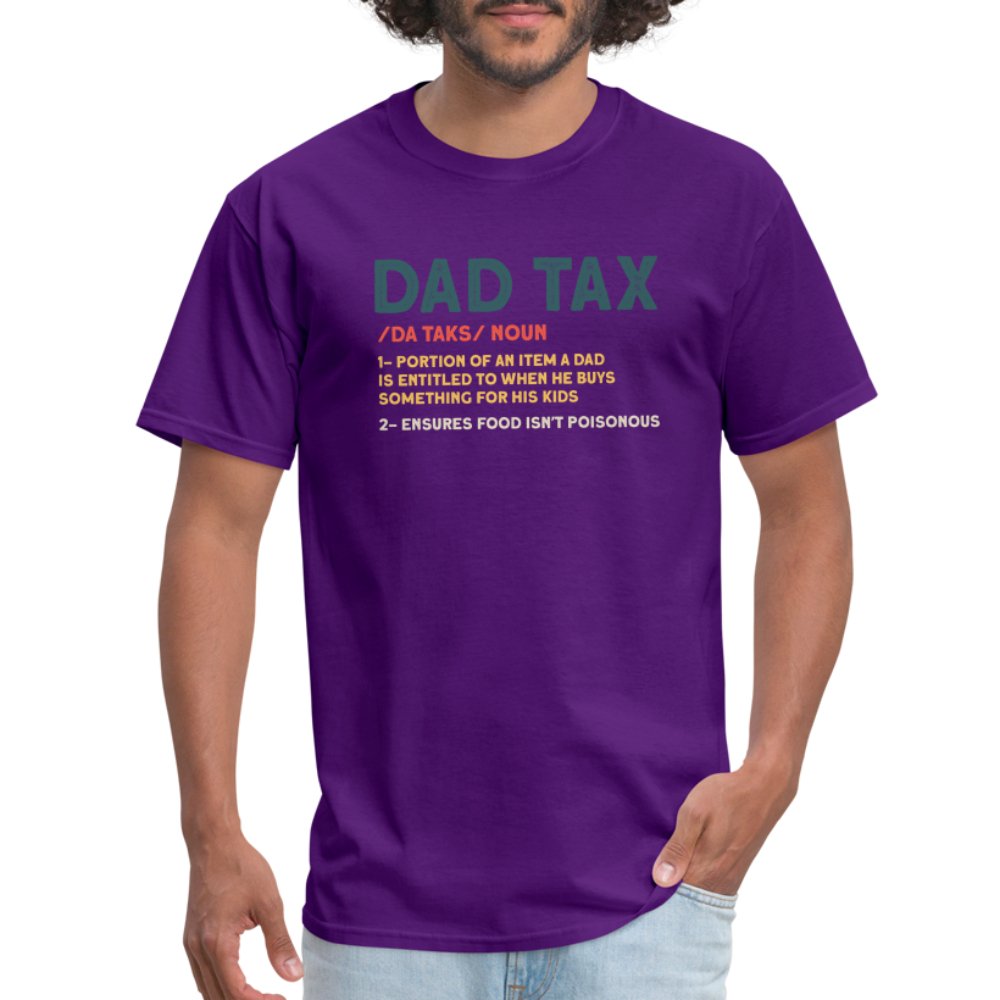 Dad Tax Definition T-Shirt - purple