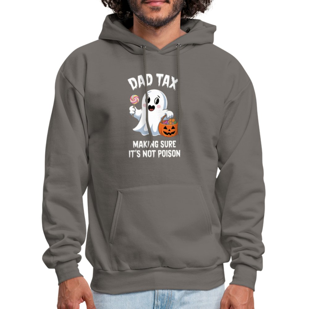 Dad Tax Making Sure It's Not Poison (Halloween Ghost) Hoodie - asphalt gray