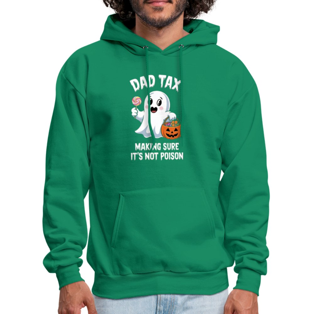 Dad Tax Making Sure It's Not Poison (Halloween Ghost) Hoodie - kelly green