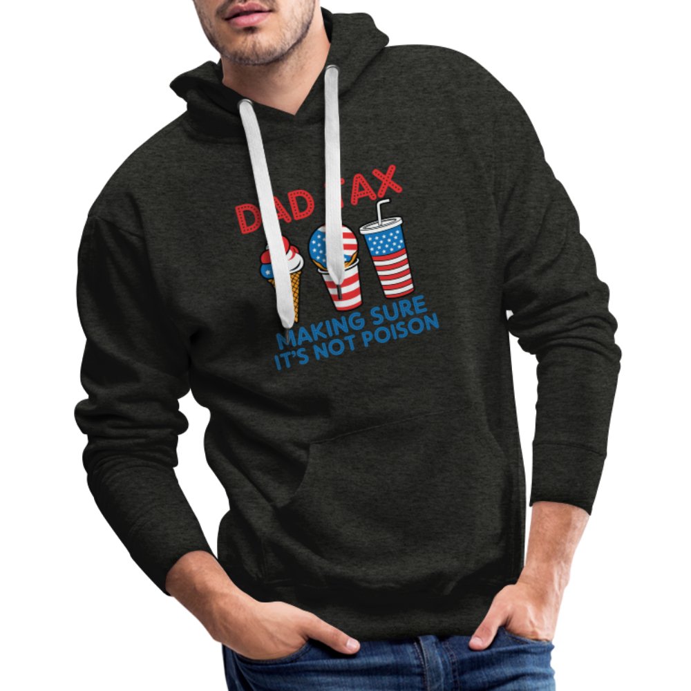 Dad Tax (Red White Blue) Premium Hoodie - charcoal grey