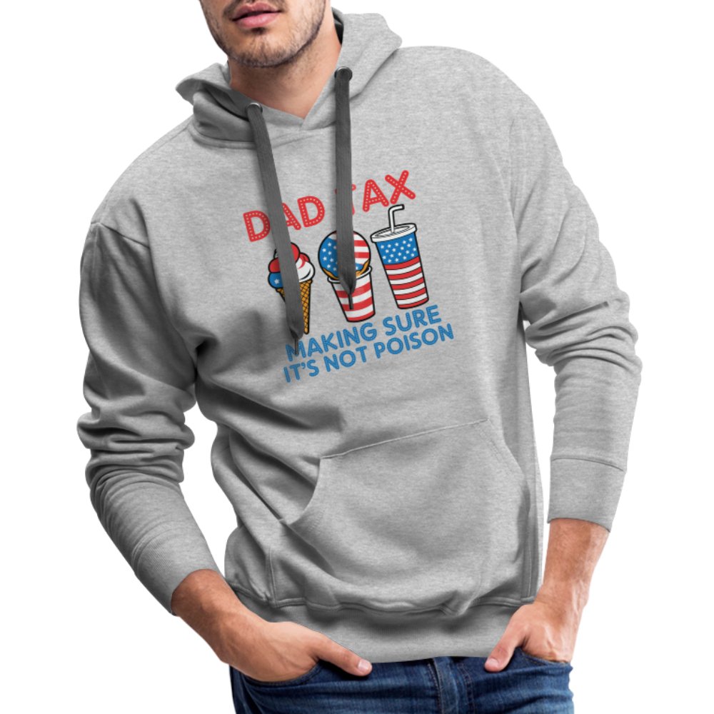 Dad Tax (Red White Blue) Premium Hoodie - heather grey