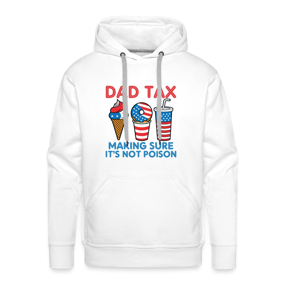 Dad Tax (Red White Blue) Premium Hoodie - white