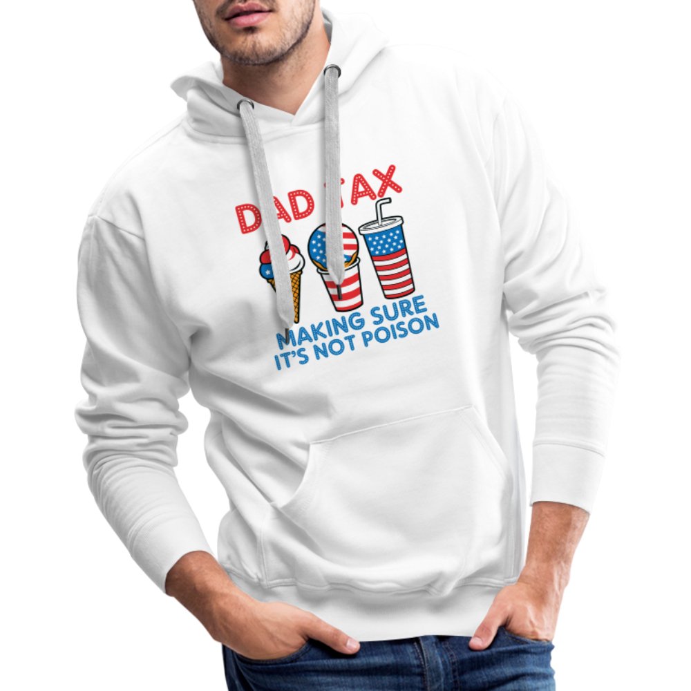 Dad Tax (Red White Blue) Premium Hoodie - white