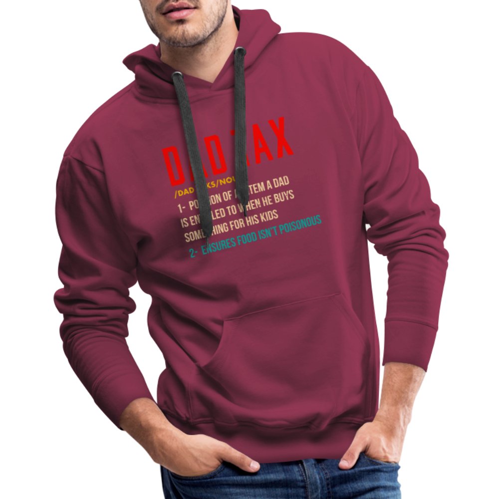 Definition of Dad Tax Premium Hoodie - burgundy