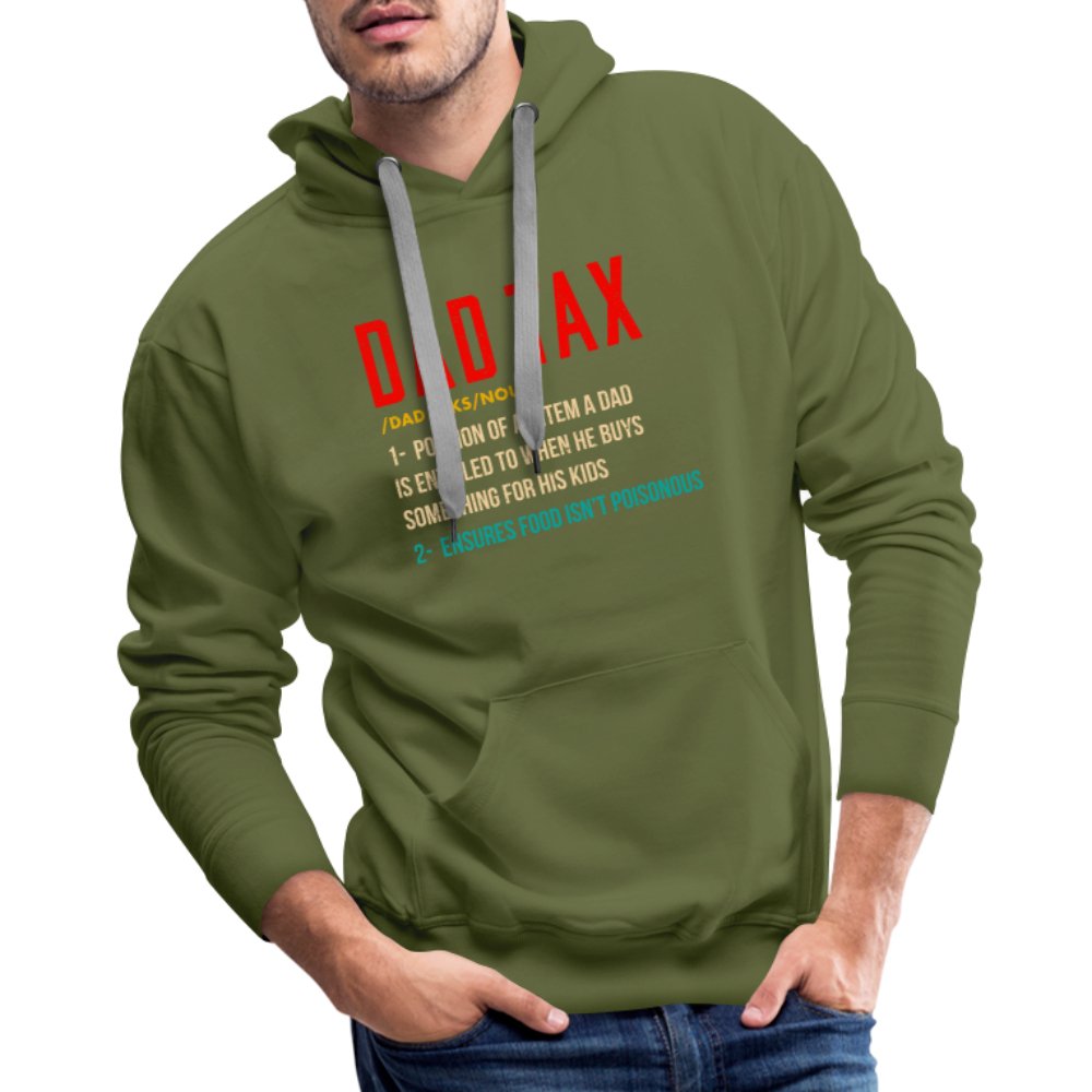 Definition of Dad Tax Premium Hoodie - olive green