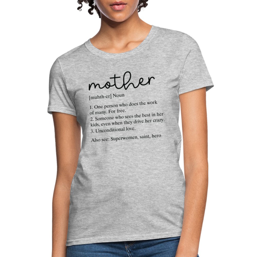 Definition of Mother Contoured T-Shirt (Black Letters) - white