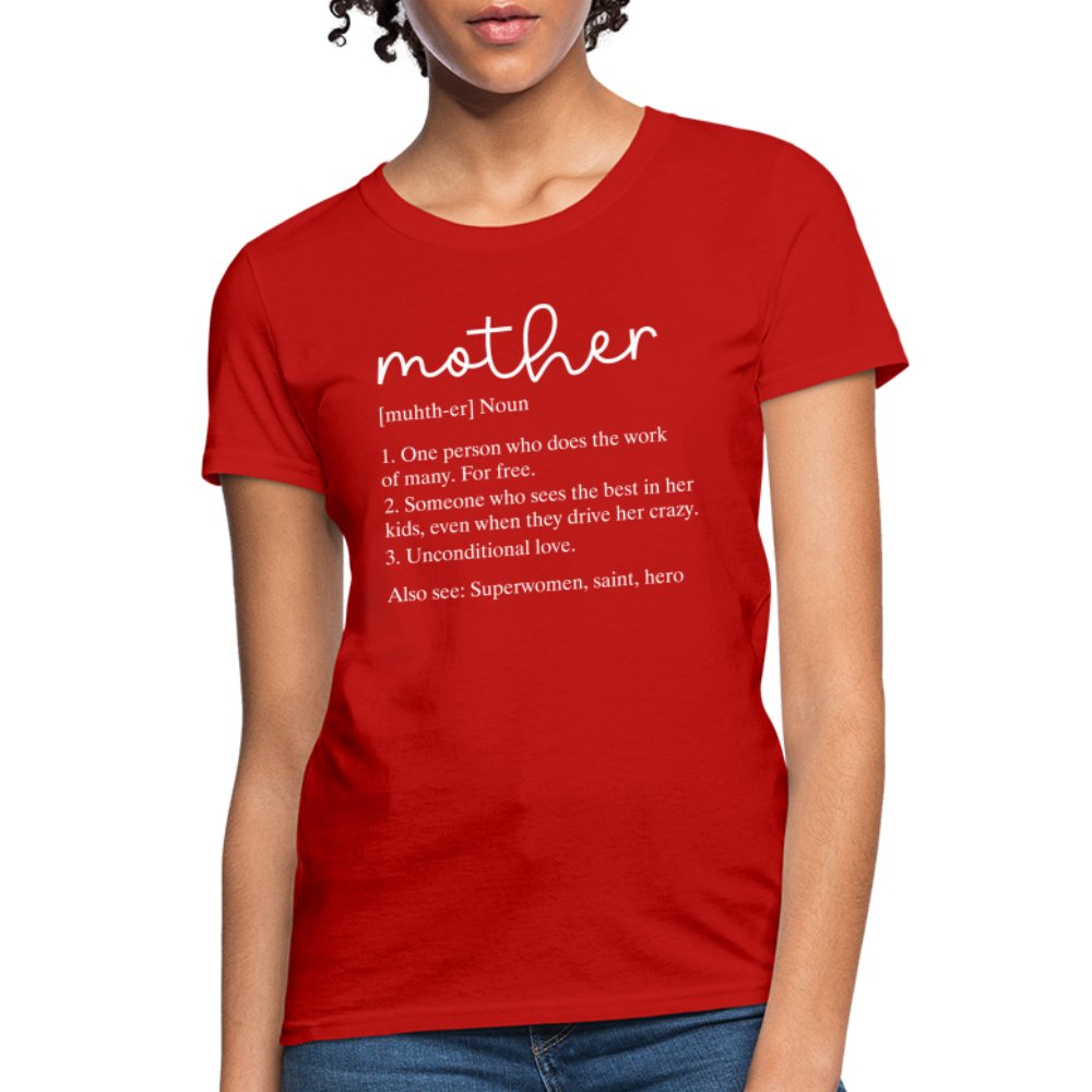 Definition of Mother Contoured T-Shirt (White Letters) - black