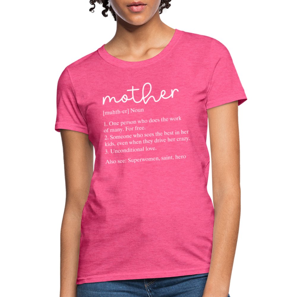 Definition of Mother Contoured T-Shirt (White Letters) - purple