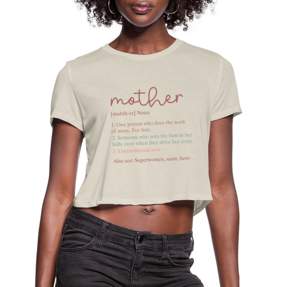 Definition of Mother Cropped T-Shirt - dust