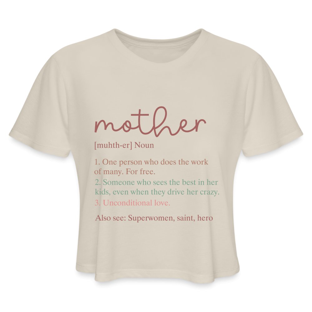 Definition of Mother Cropped T-Shirt - dust