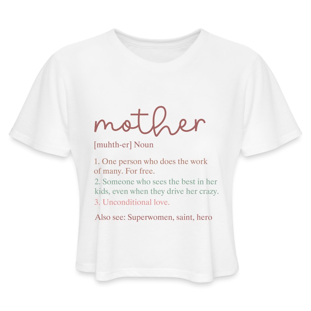 Definition of Mother Cropped T-Shirt - white