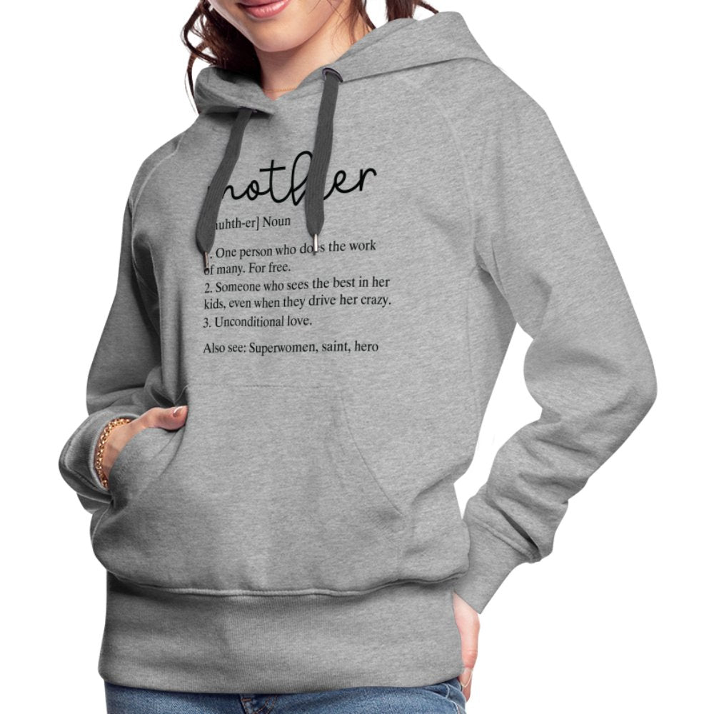 Definition of Mother Premium Hoodie (Black Letters) - white