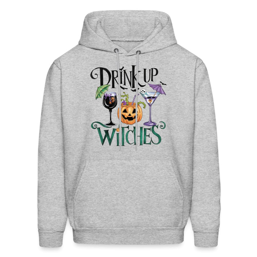 Drink Up Witches Hoodie (Halloween Witch) - heather gray