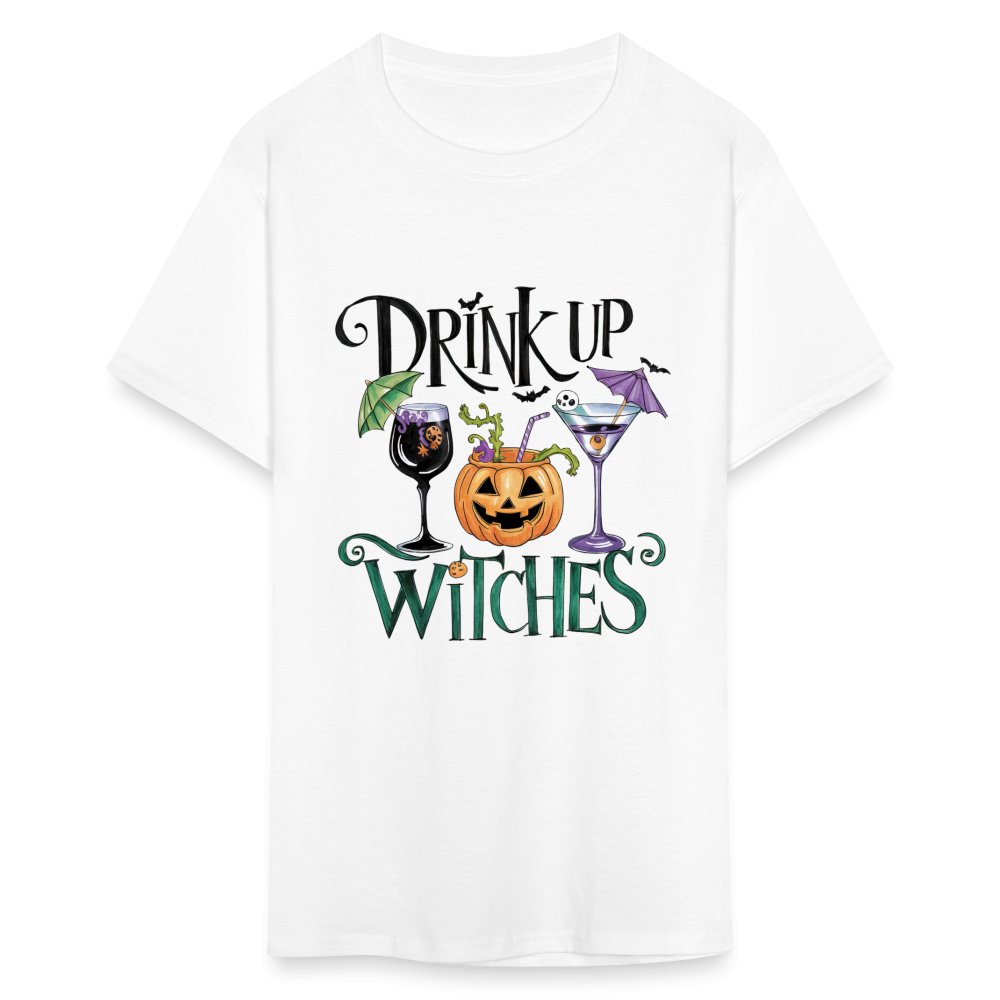 Drink Up Witches T-Shirt (Halloween Witch) - white