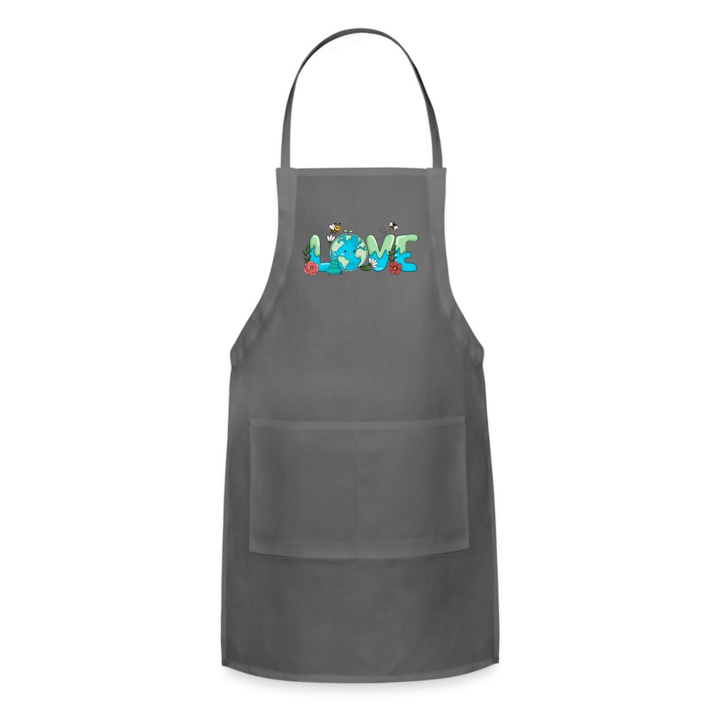 Earth LOVE Adjustable Apron - charcoal