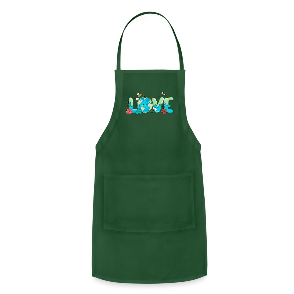 Earth LOVE Adjustable Apron - forest green