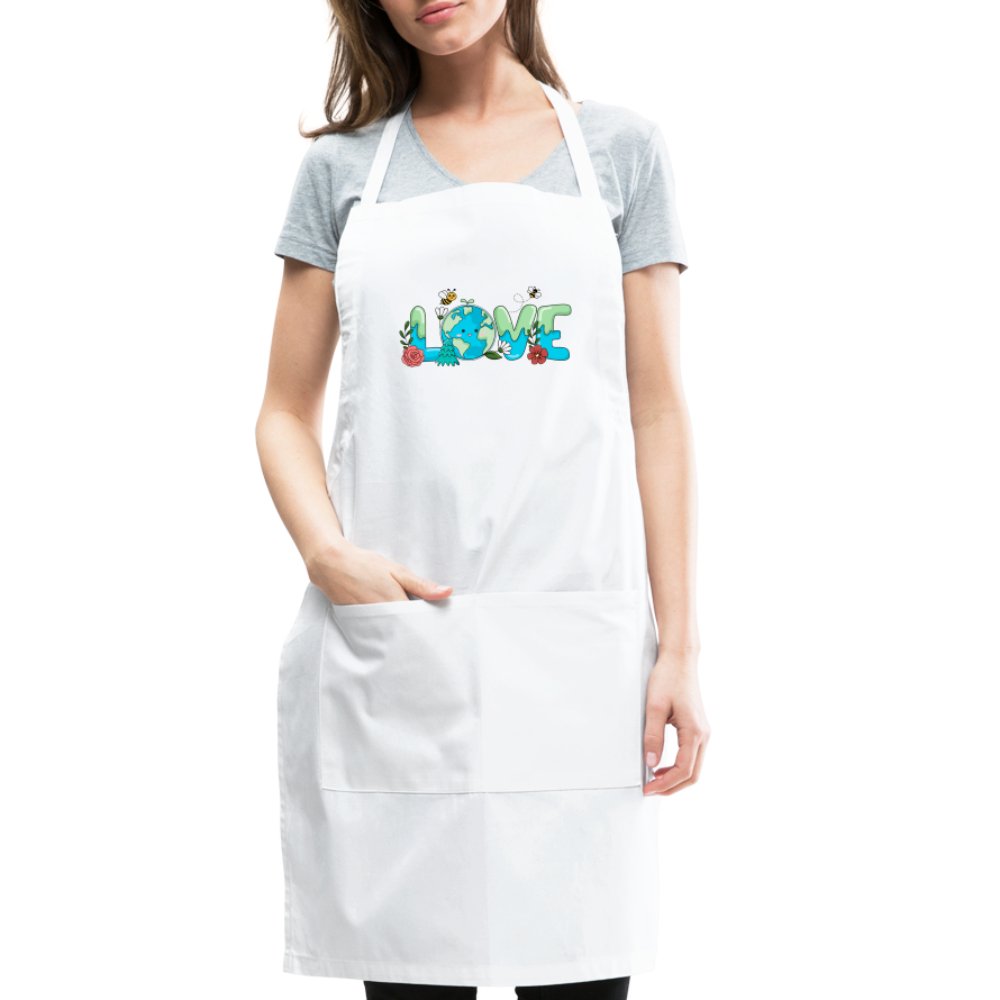 Earth LOVE Adjustable Apron - white