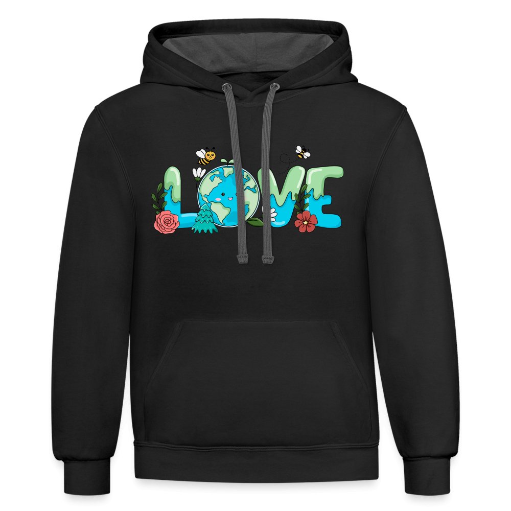 Earth LOVE Hoodie - black/asphalt