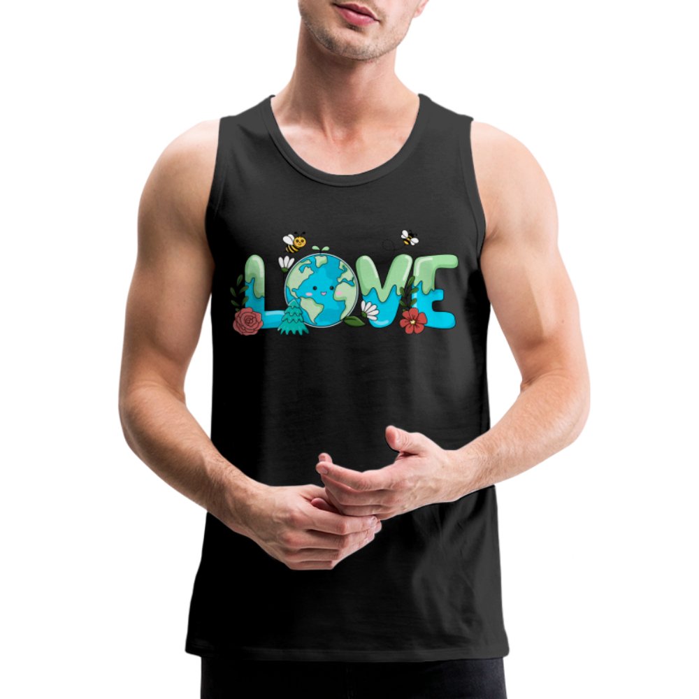 Earth LOVE Men’s Premium Tank Top - black