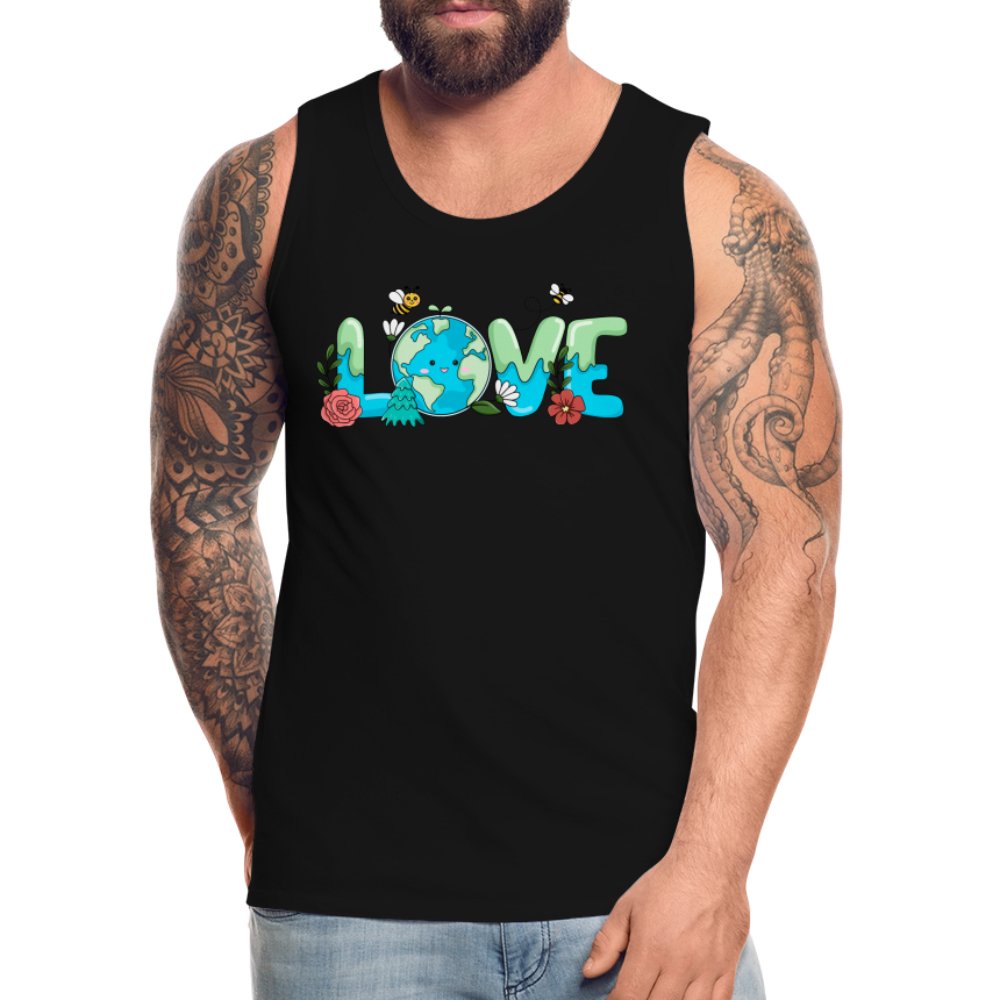 Earth LOVE Men’s Premium Tank Top - black