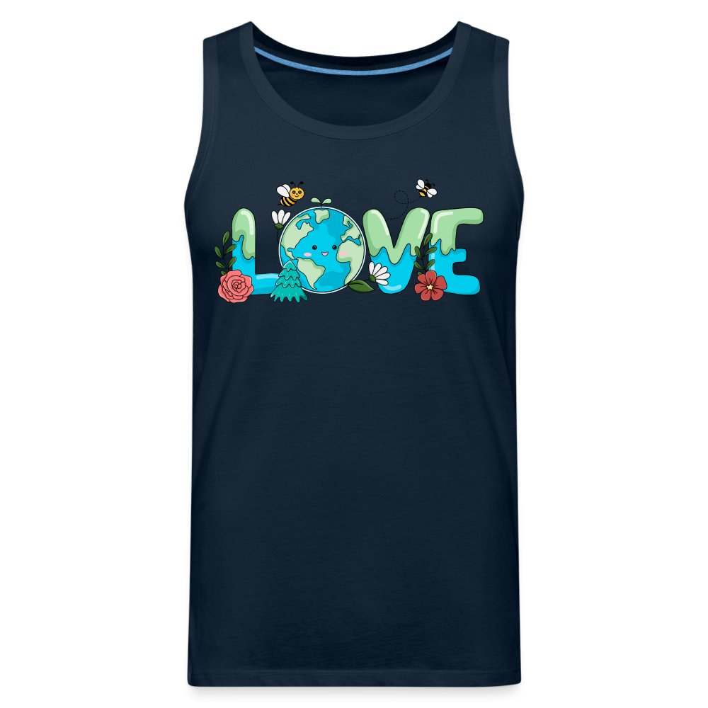 Earth LOVE Men’s Premium Tank Top - charcoal grey