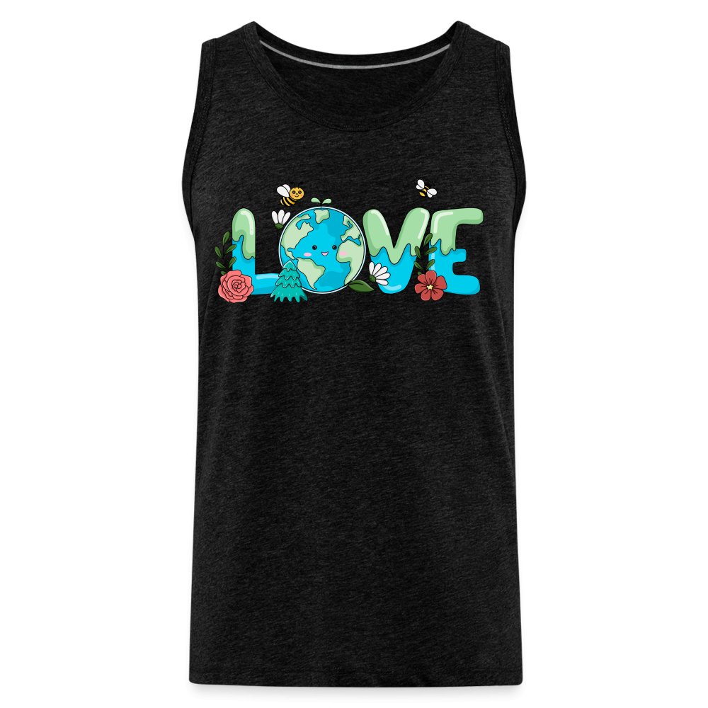 Earth LOVE Men’s Premium Tank Top - charcoal grey