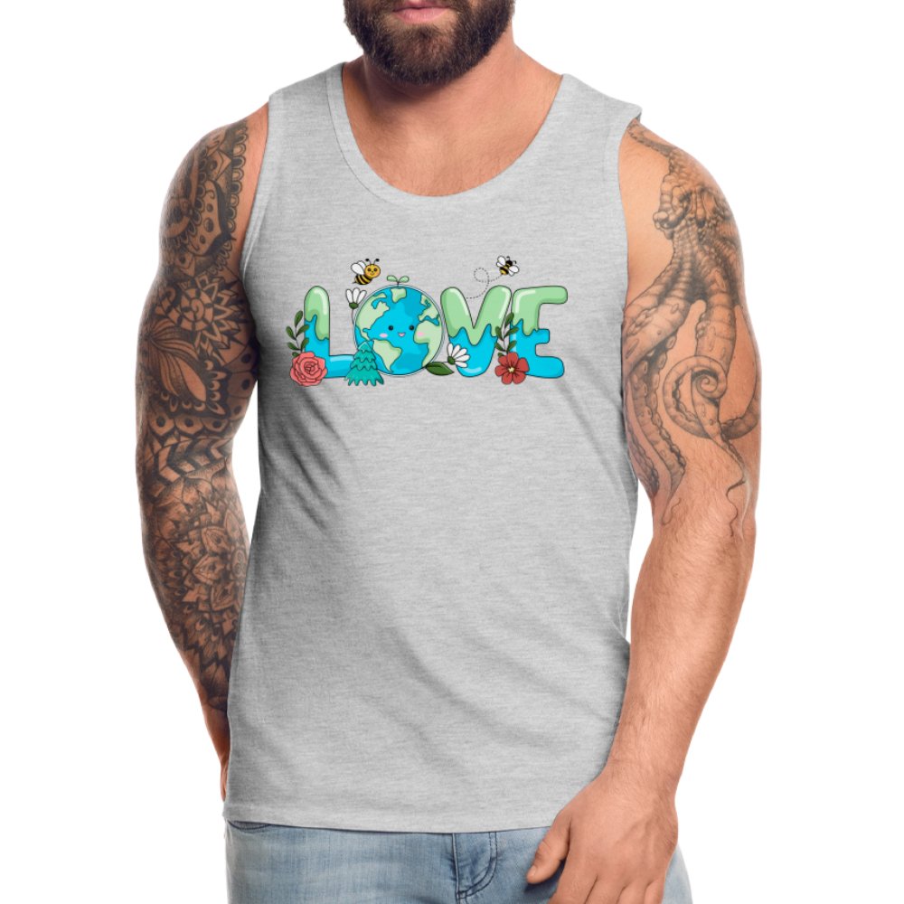 Earth LOVE Men’s Premium Tank Top - heather gray