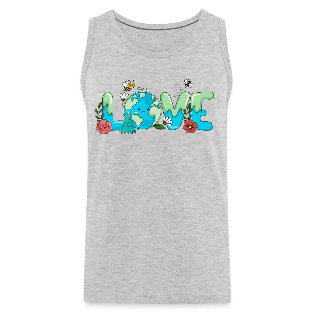 Earth LOVE Men’s Premium Tank Top - heather gray