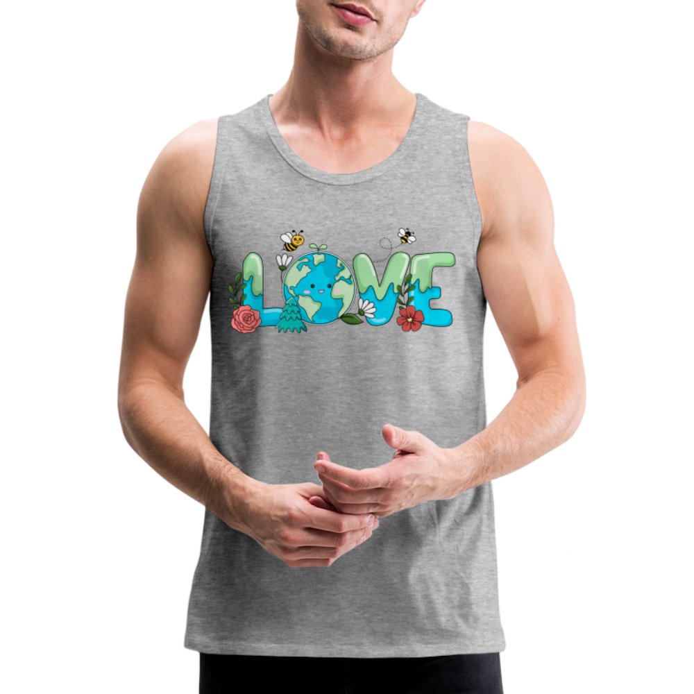 Earth LOVE Men’s Premium Tank Top - heather gray