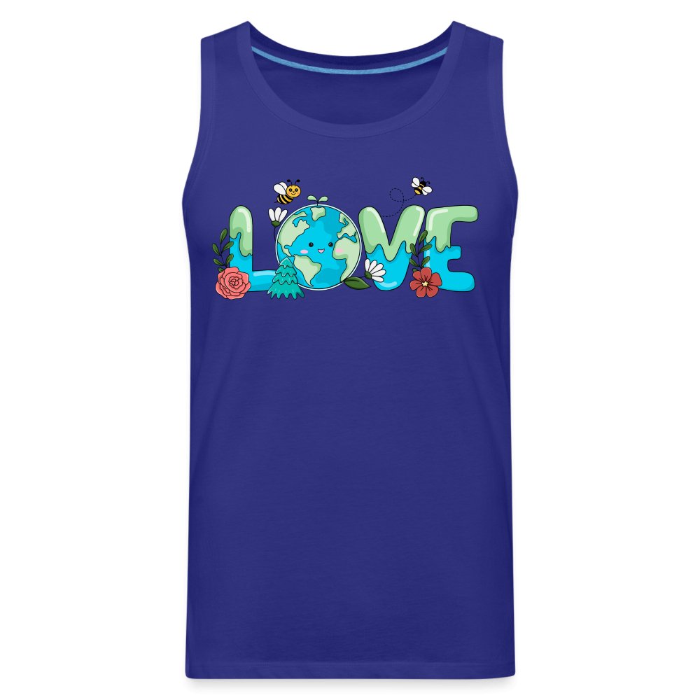 Earth LOVE Men’s Premium Tank Top - royal blue