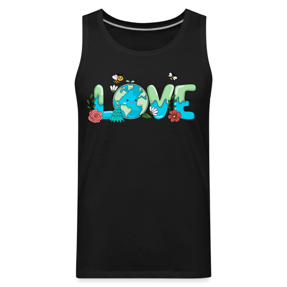 Earth LOVE Men’s Premium Tank Top - white