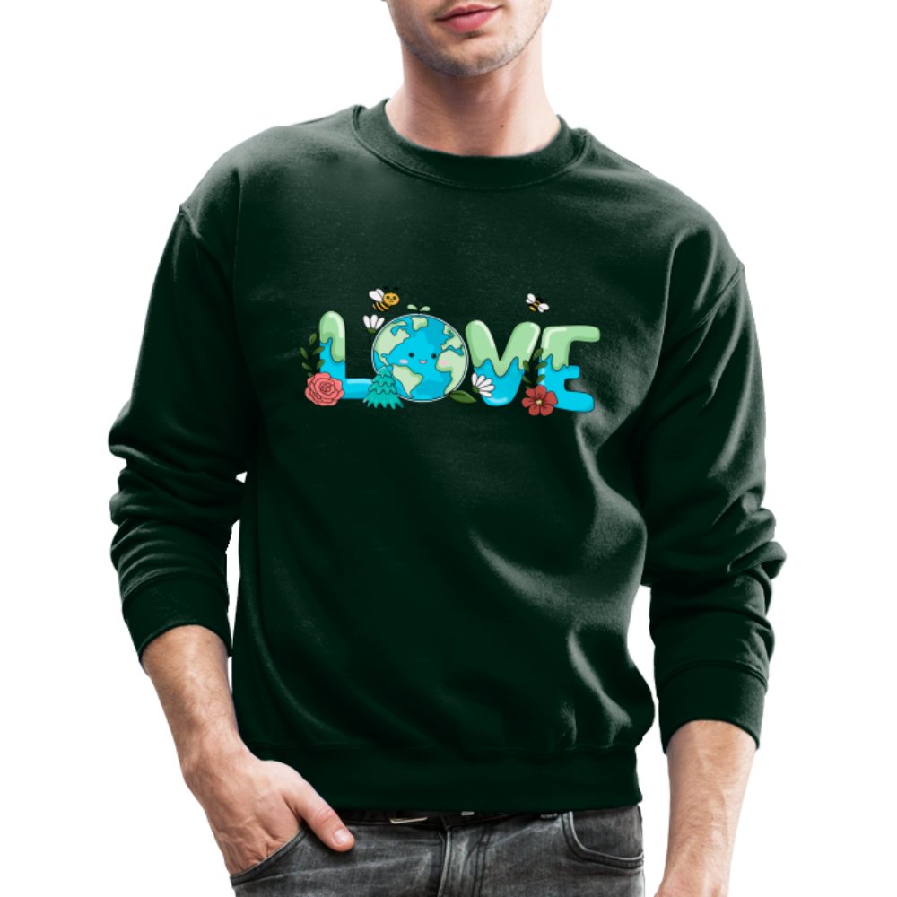 Earth LOVE Sweatshirt - option1# - Unisex Crewneck Sweatshirt | Gildan 18000