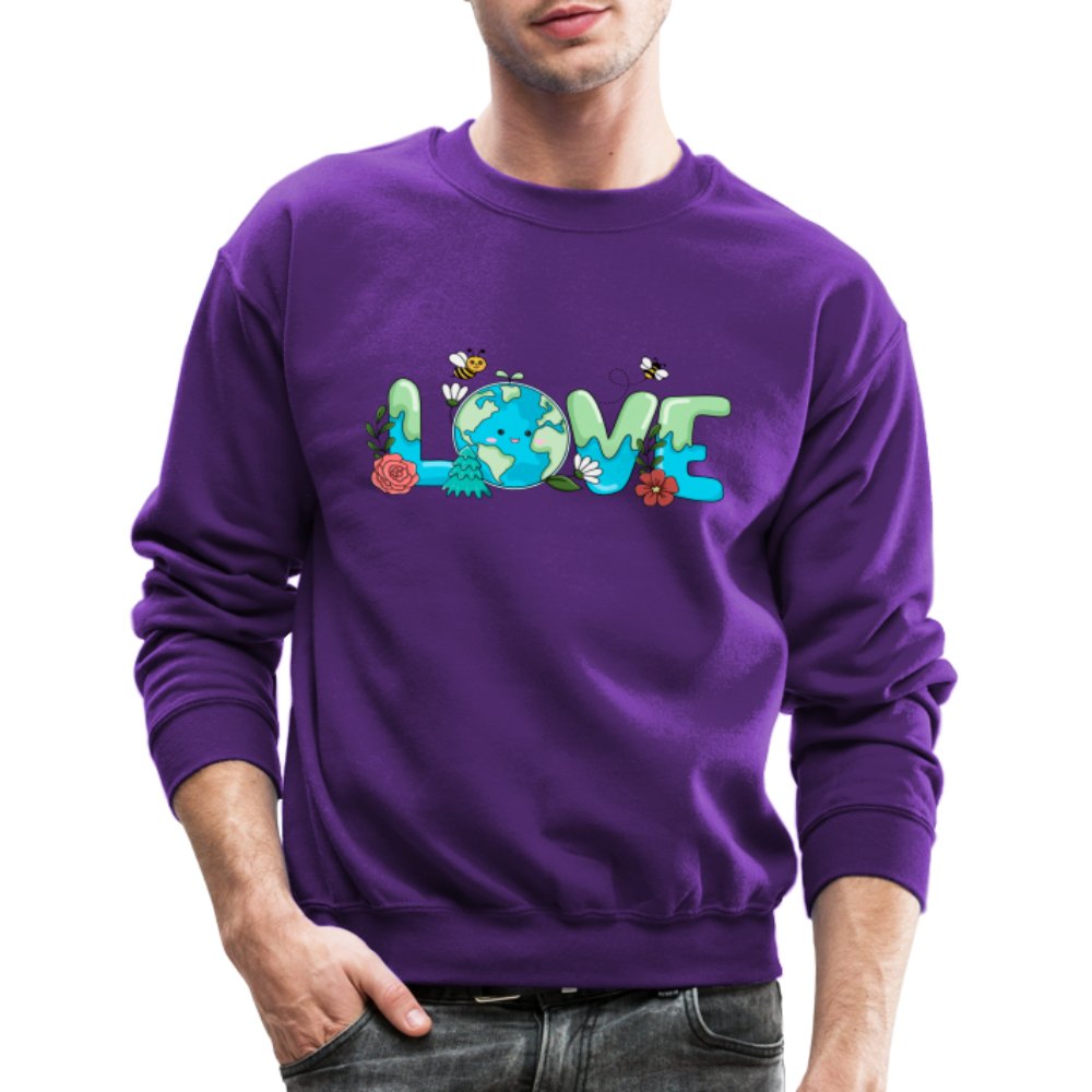 Earth LOVE Sweatshirt - purple