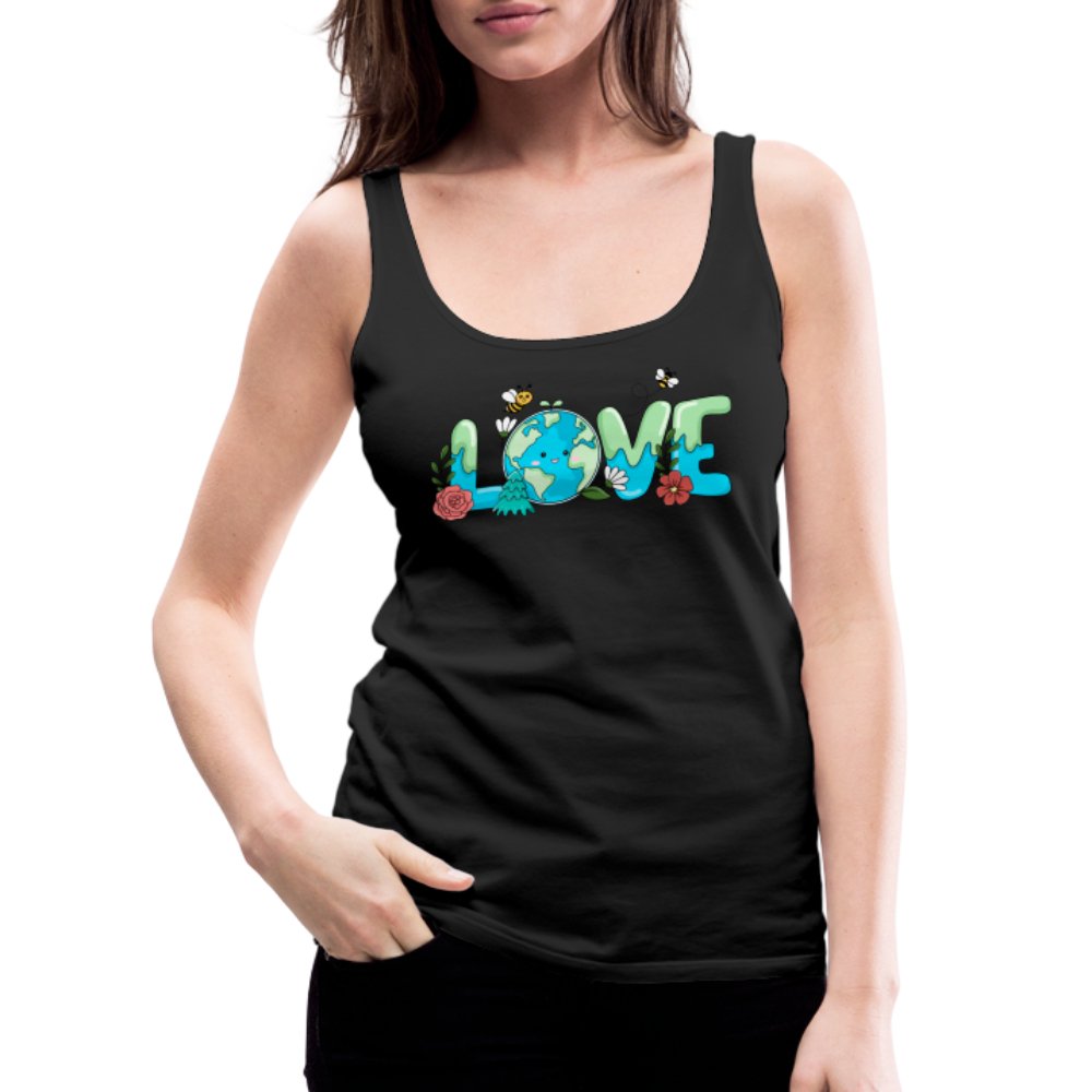 Earth LOVE Women’s Premium Tank Top - black