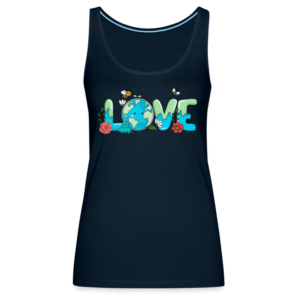 Earth LOVE Women’s Premium Tank Top - deep navy