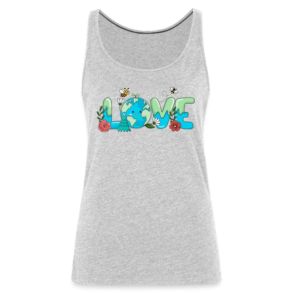 Earth LOVE Women’s Premium Tank Top - heather gray