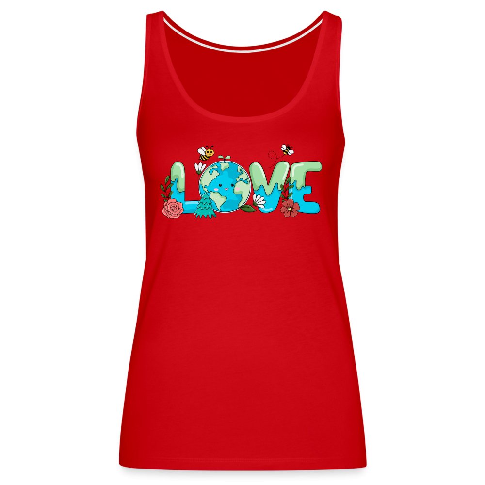 Earth LOVE Women’s Premium Tank Top - red