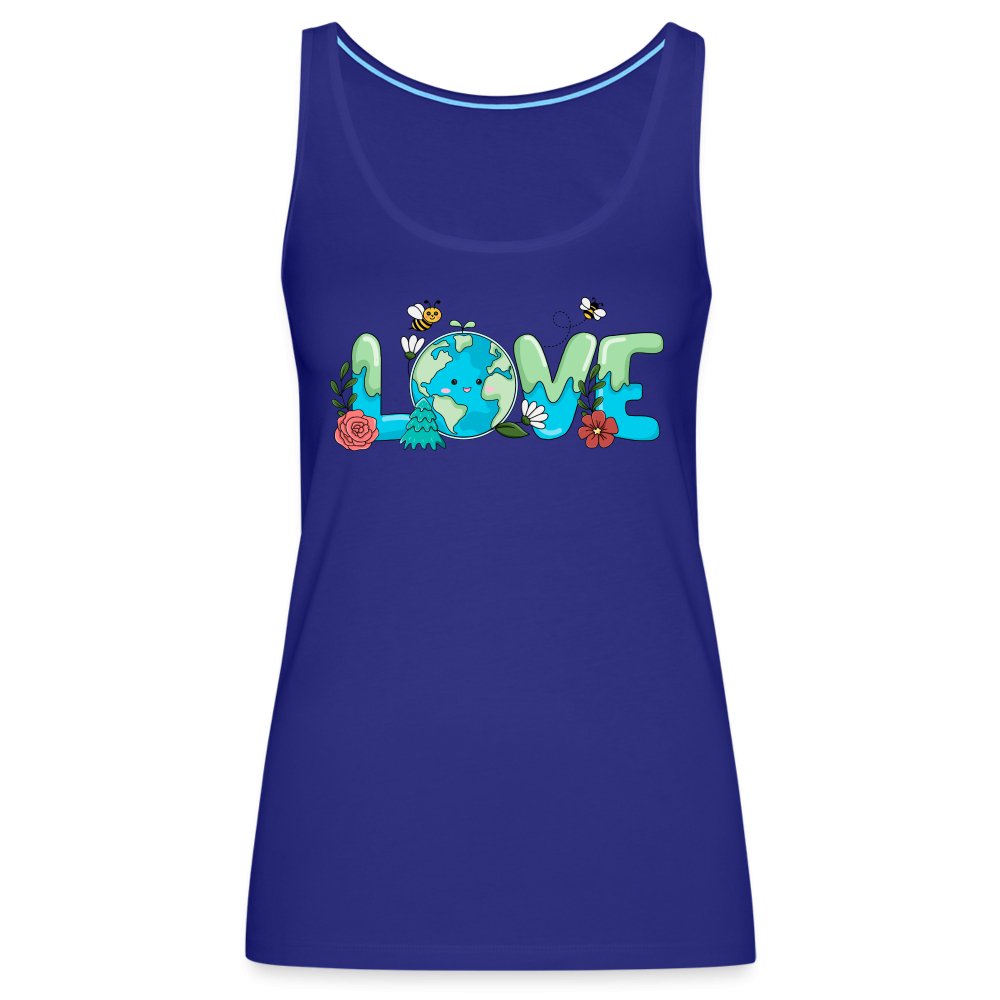 Earth LOVE Women’s Premium Tank Top - royal blue