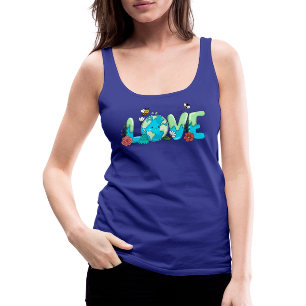 Earth LOVE Women’s Premium Tank Top - royal blue