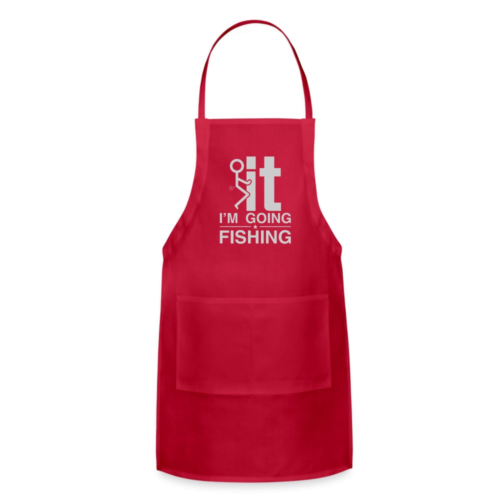 F It I'm Going Fishing Adjustable Apron - red