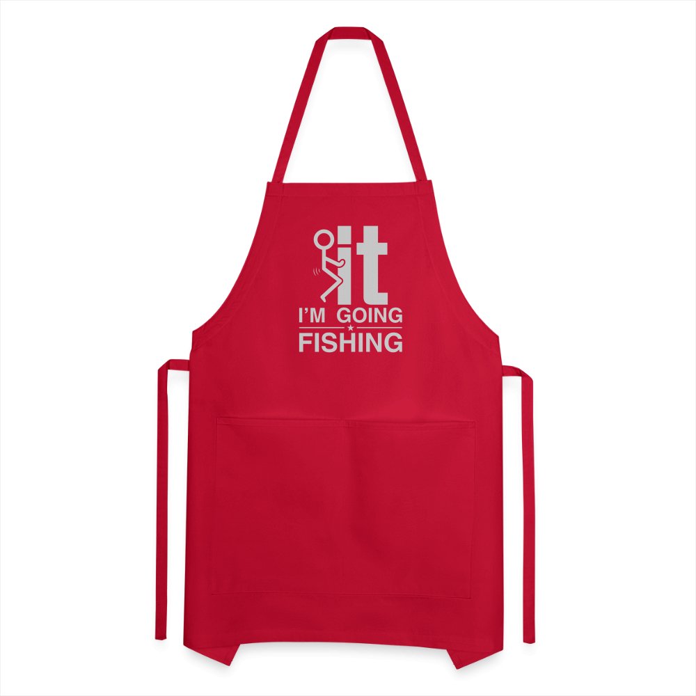 F It I'm Going Fishing Adjustable Apron - red